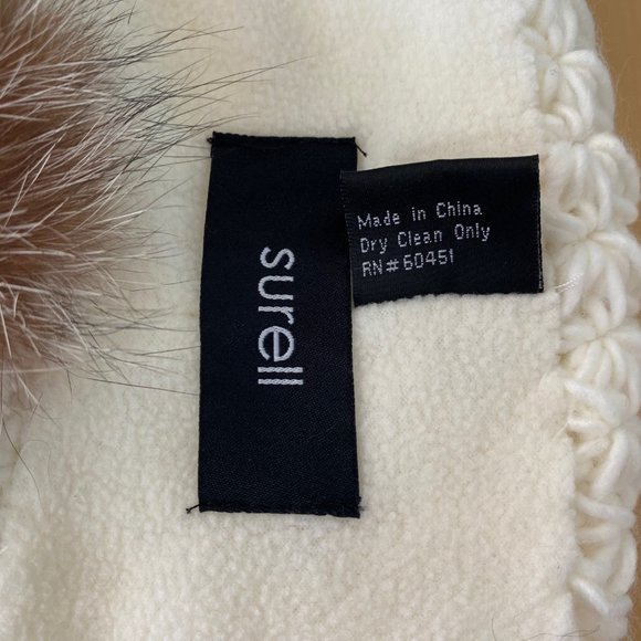 Knit Hat with Real Fur Pom - Picture 4 of 5